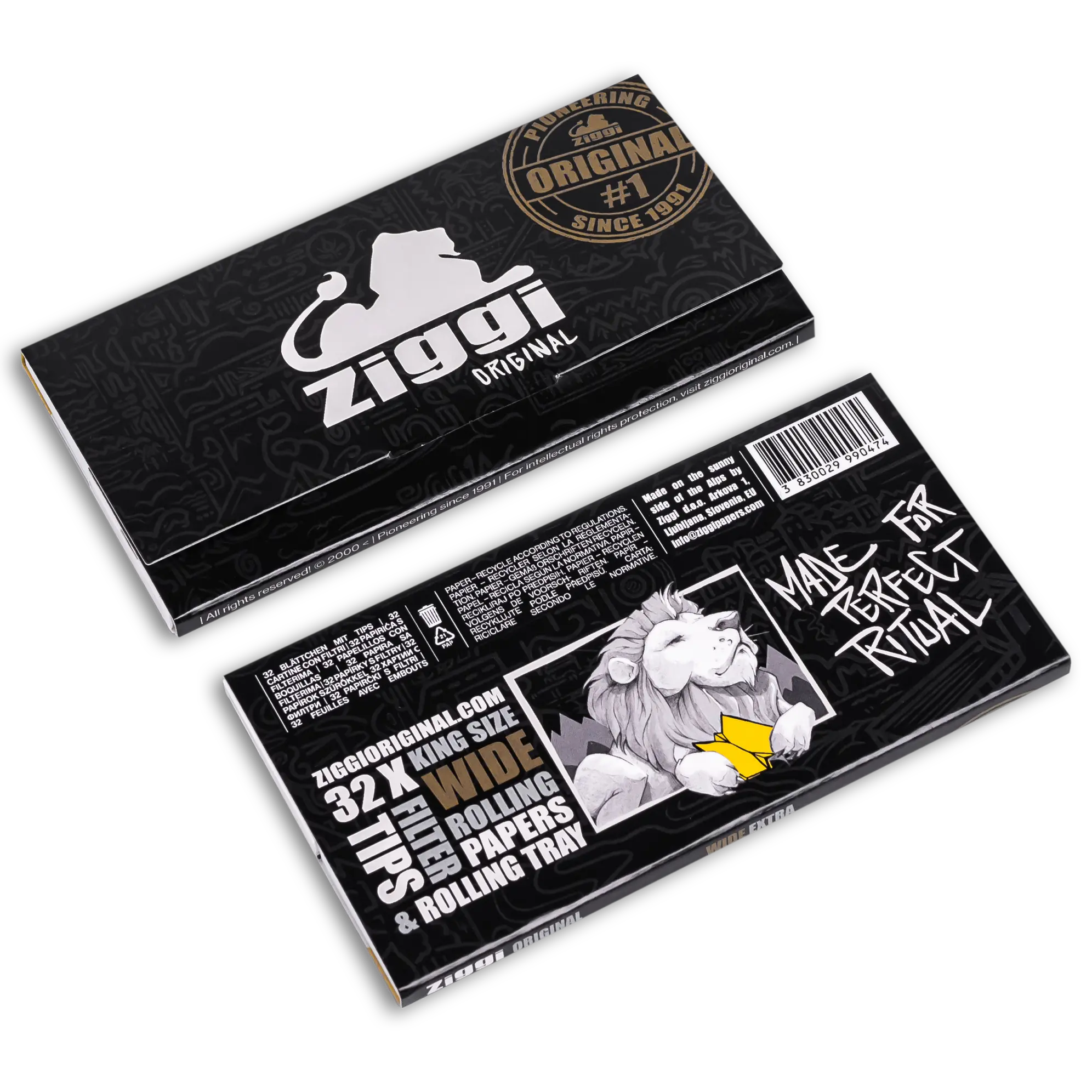 7.Ziggi-Original-Wide-Extra-King-Size-Wide-Rolling-Papers-Filter-Tips-Rolling-Tray ZIGGI papirići sa flopom EXTRA WIDE 22kom - Slika 1