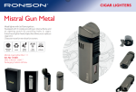 RONSON brener upaljač Mistral Gun Metal - Slika 3