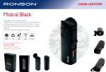 RONSON brener upaljač Mistral Black - Slika 3