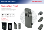 RONSON brener upaljač Cyclon Gun Metal - Slika 3